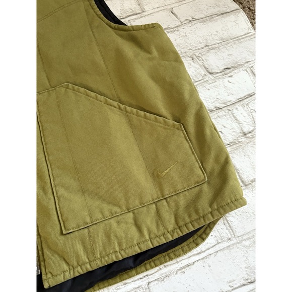 Nike Sportwear Life Padded Canvas Vest Moss Green Men's Size Large Outdoor - Picture 4 of 10